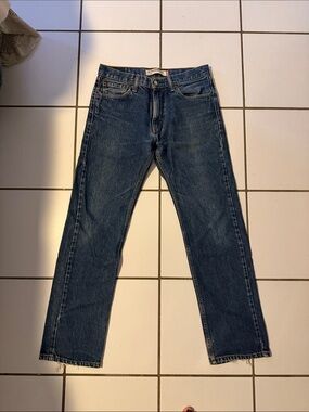 Levi's 505 Straight Jeans in Dark Blue Denim